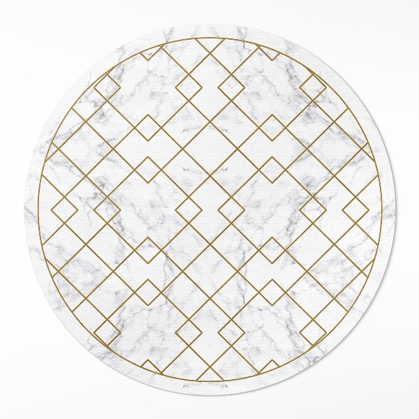 Pvc rug Rhombus squares on light marble