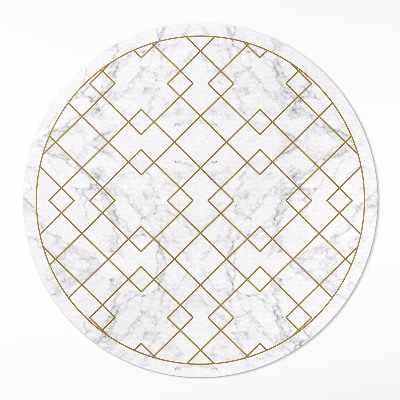 Pvc rug Rhombus squares on light marble