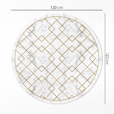 Pvc rug Rhombus squares on light marble