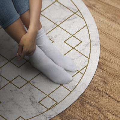 Pvc rug Rhombus squares on light marble
