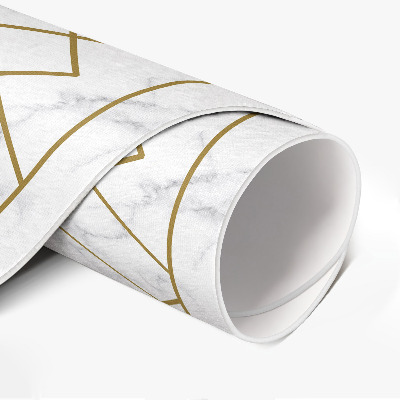 Pvc rug Rhombus squares on light marble