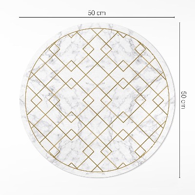 Pvc rug Rhombus squares on light marble