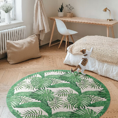 Vinyl floor rug Tropical plant leaves