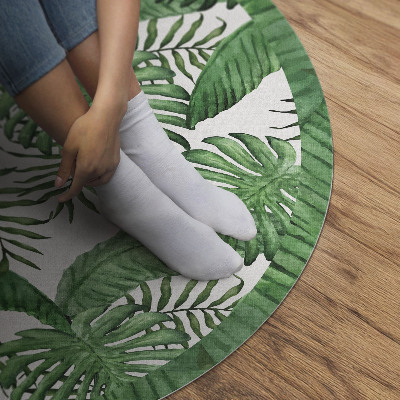 Vinyl floor rug Tropical plant leaves