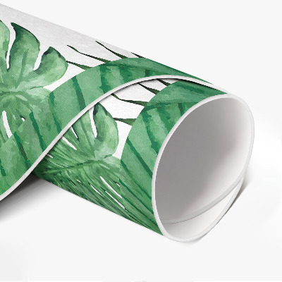 Vinyl floor rug Tropical plant leaves