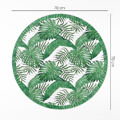 Vinyl floor rug Tropical plant leaves