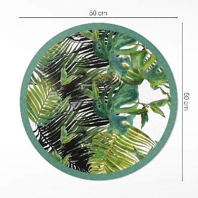 Pvc rug Green plant leaves