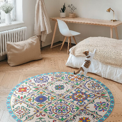 Vinyl rug Decorated floor tiles