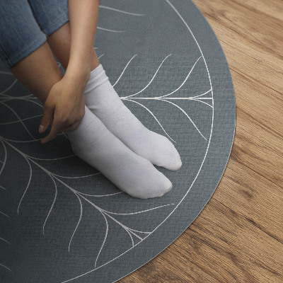 Pvc rug Linear minimalist herringbone pattern