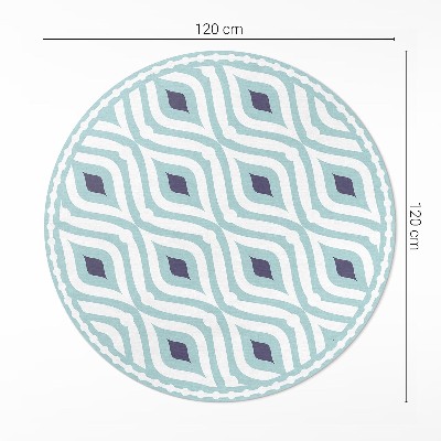 Vinyl floor rug Abstract wave stylish patterning