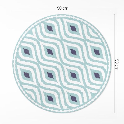 Vinyl floor rug Abstract wave stylish patterning