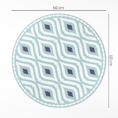 Vinyl floor rug Abstract wave stylish patterning