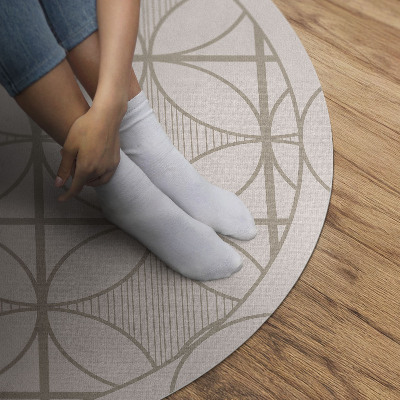 Vinyl floor rug Elegant minimalist decorative pattern
