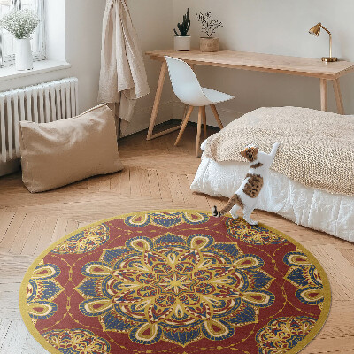 Pvc rug Richly decorated mandala oriental pattern