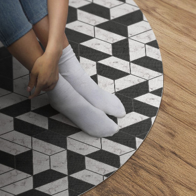 Pvc carpet Fashion stone mosaic with marble