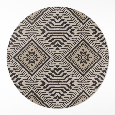 Vinyl rug Indian design boho ornaments