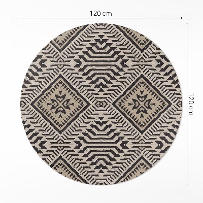 Vinyl rug Indian design boho ornaments