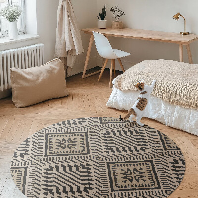 Vinyl rug Indian design boho ornaments