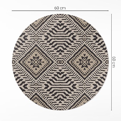 Vinyl rug Indian design boho ornaments