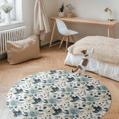 Pvc carpet Painted flowers regular pattern floral