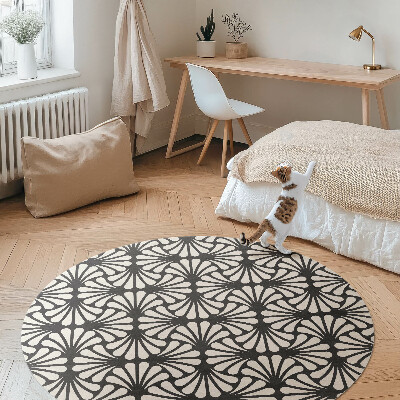 Vinyl floor rug Geometry art deco art deco glamour leaves