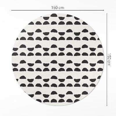 Pvc carpet Irregular crescents pattern boho