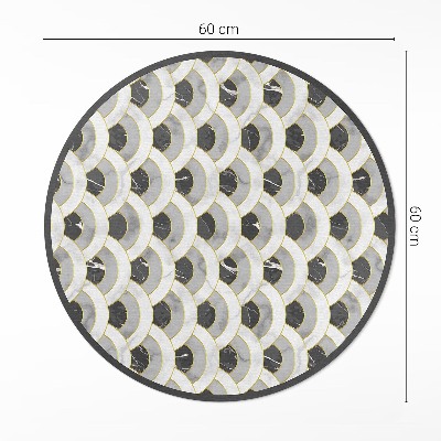 Vinyl floor rug Stone scales marble regular pattern