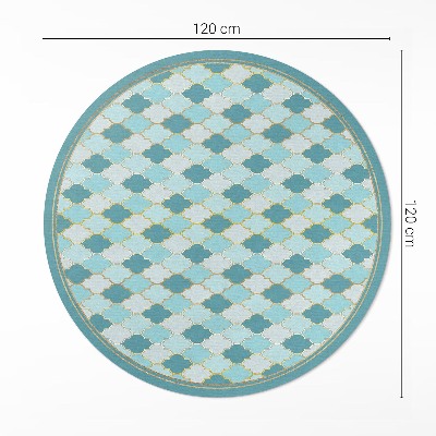 Pvc rug Blue mosaic decorative tile