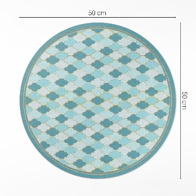 Pvc rug Blue mosaic decorative tile