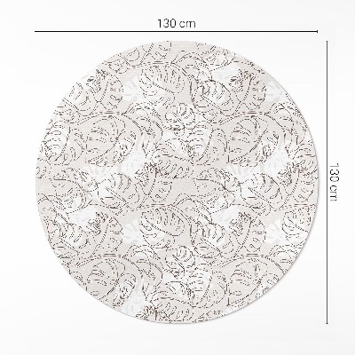 Vinyl rug Minimalist boho monstera leaves