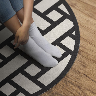 Pvc rug Simple knitting pattern wicker illustration