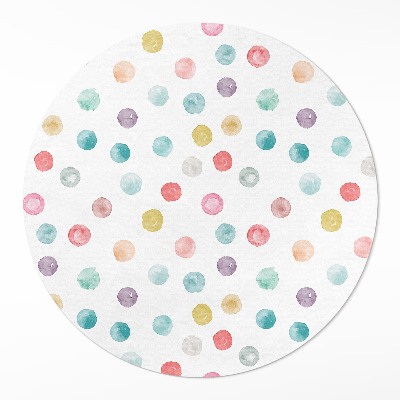 Vinyl rug Painted dots watercolor boho