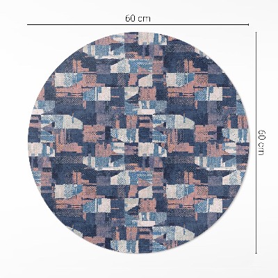 Vinyl rug Abstract mosaic in vintage retro style