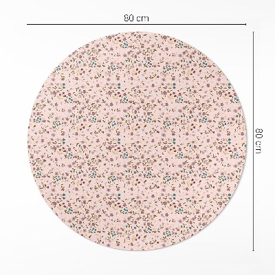 Vinyl floor rug Tiny flowers in a wildflower meadow boho style