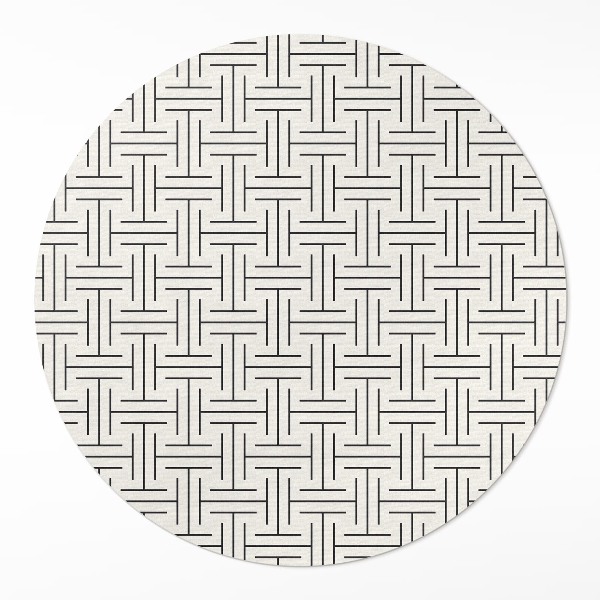 Pvc rug Regular lines minimalist labyrinth