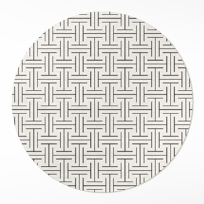 Pvc rug Regular lines minimalist labyrinth