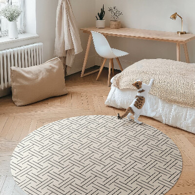 Pvc rug Regular lines minimalist labyrinth