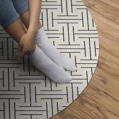 Pvc rug Regular lines minimalist labyrinth