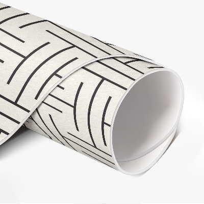 Pvc rug Regular lines minimalist labyrinth