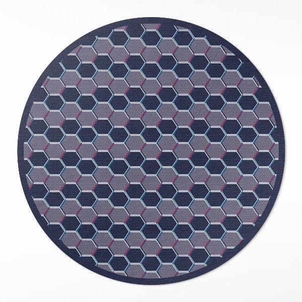 Vinyl floor rug Hexagons 3D tiny mosaic