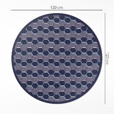 Vinyl floor rug Hexagons 3D tiny mosaic