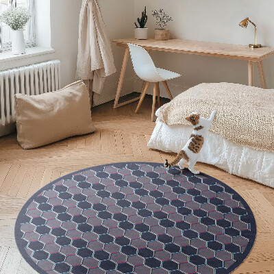 Vinyl floor rug Hexagons 3D tiny mosaic