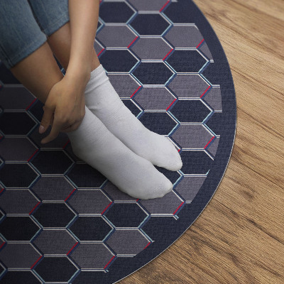 Vinyl floor rug Hexagons 3D tiny mosaic