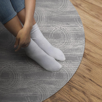Pvc rug Regular scratches in boho style