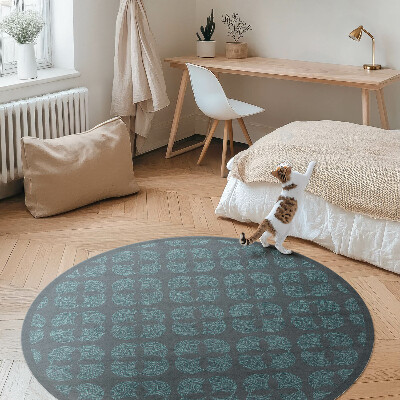 Pvc rug Quatrefoil geometric pattern