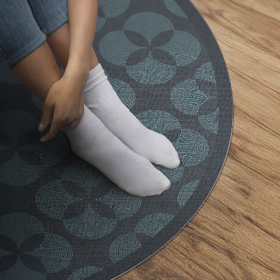 Pvc rug Quatrefoil geometric pattern