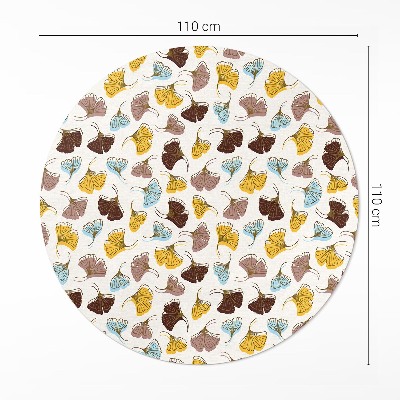 Pvc rug Boho pastel leaves of yin tree illustration