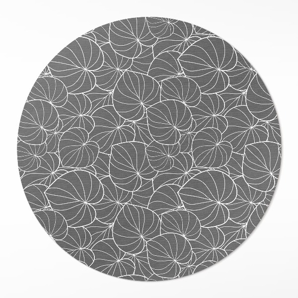 Vinyl rug Linear leaves design boho