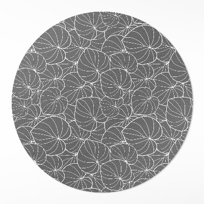 Vinyl rug Linear leaves design boho