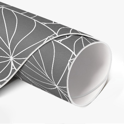 Vinyl rug Linear leaves design boho